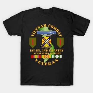 Vietnam Combat Infantry Veteran w 1st Bn 2nd Inf 1st Inf Div SSI T-Shirt